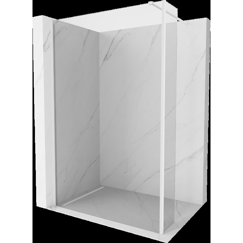 Mexen Kioto Walk-in zuhanyfal 115 x 40 cm, átlátszó, fehér - 800-115-212-20-00-040