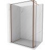 Mexen Kioto Walk-in zuhanyfal 110 x 40 cm, fekete minta, rose gold - 800-110-212-60-70-040