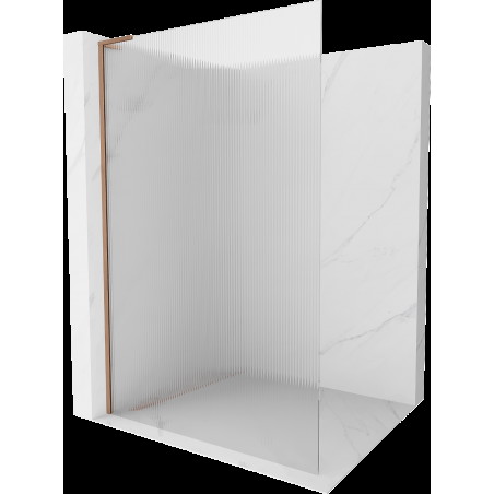 Mexen Kioto L Walk-in zuhanyfal 70 x 200 cm, átlátszó, kefélt réz - 800-070-103-65-09