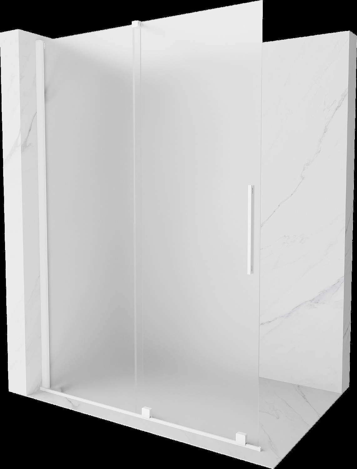 Mexen Velar Walk-in zuhanyfal 160 x 200 cm, matt 8 mm, fehér - 871-160-000-33-20