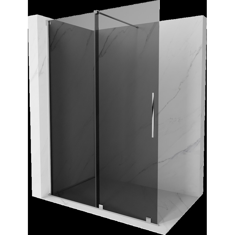 Mexen Velar toló zuhanyfal Walk-in 130 x 200 cm, grafit 8 mm, króm - 871-130-000-43-01