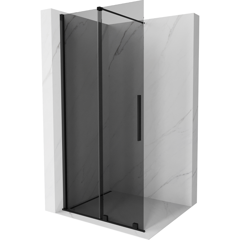 Mexen Velar Walk-in zuhanyfal 90 x 200 cm, grafit 8 mm, fekete - 871-090-000-43-70