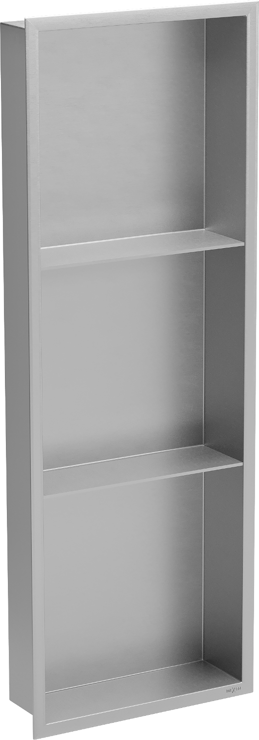 Mexen X-Wall-R fürdőszoba süllyesztett polc kerettel és polccal 90 x 30 cm, inox - 1910903010S