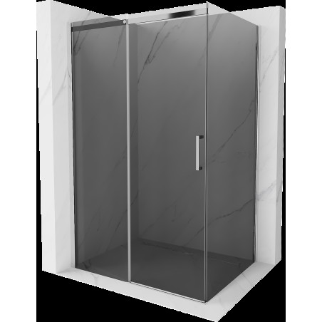 Mexen Omega tolóajtós zuhanykabin 120 x 70 cm, Sötétszürke, Króm - 825-120-070-01-40