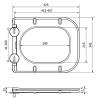 Mexen slim WC-ülőke leeresztő automatikával, Duroplaszt, Fehér - 39060100