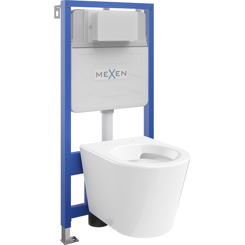 Mexen beépíthető Felix Slim WC váz WC csészével Rico, Fehér - 6103372XX00