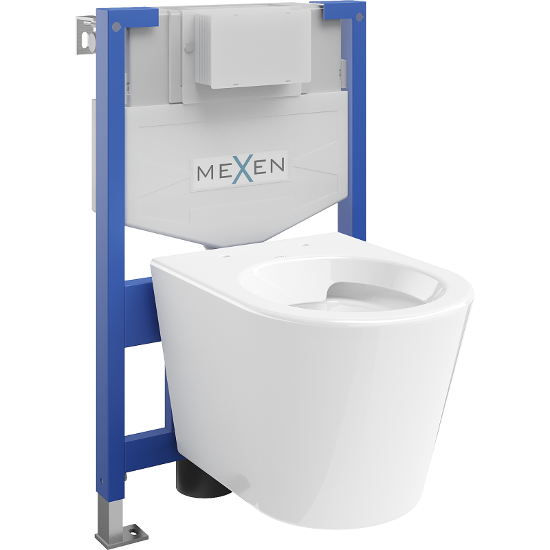 Mexen beépíthető Felix XS-F WC váz WC csészével Rico, Fehér - 6803372XX00