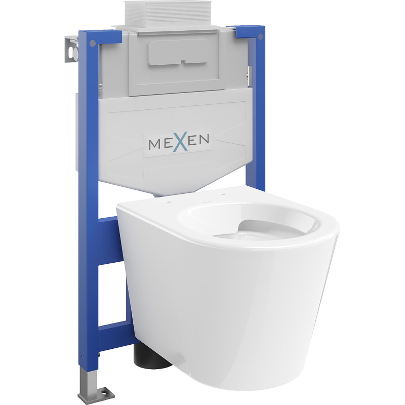 Mexen beépíthető Felix XS-U WC váz WC csészével Rico, Fehér - 6853372XX00